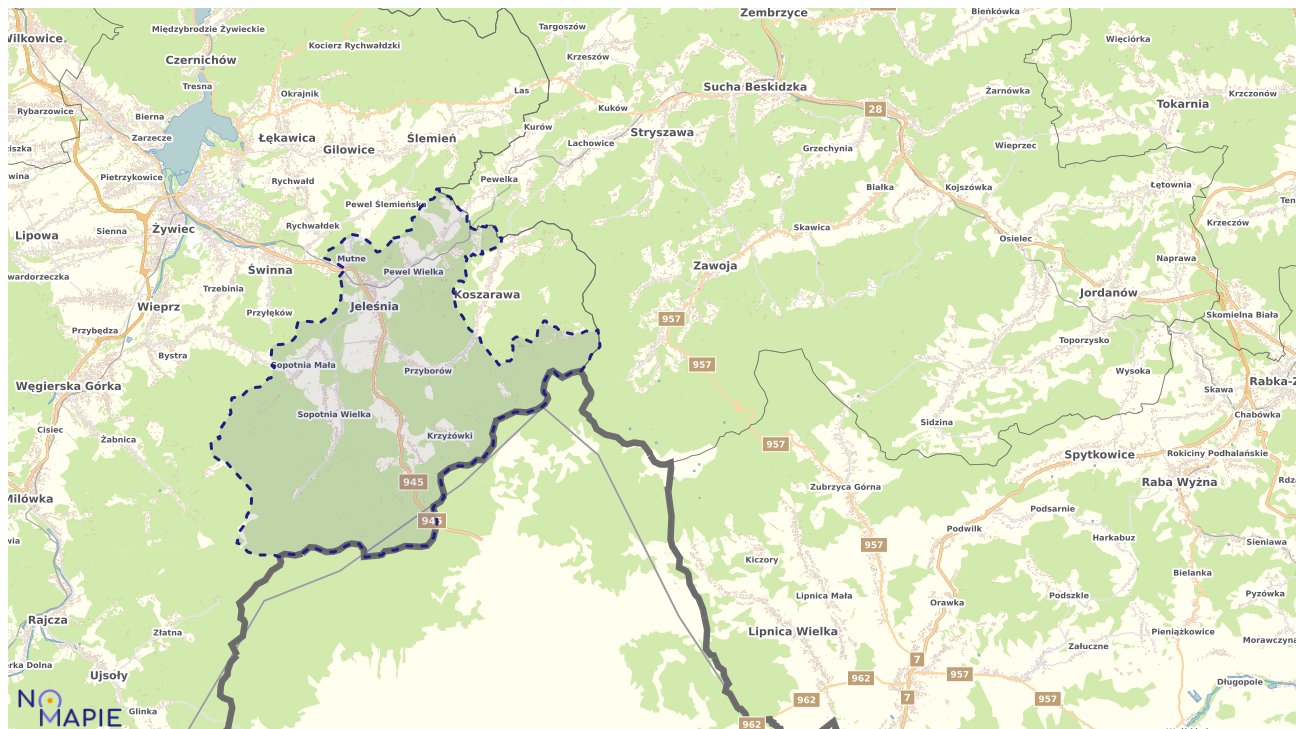 Mapa Geoportal Jeleśnia